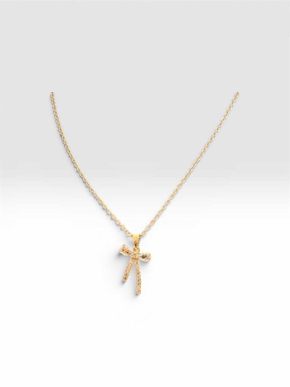 NWOT Rose Gold Bow Pendant Necklace - Elegant Women’s Jewelry
